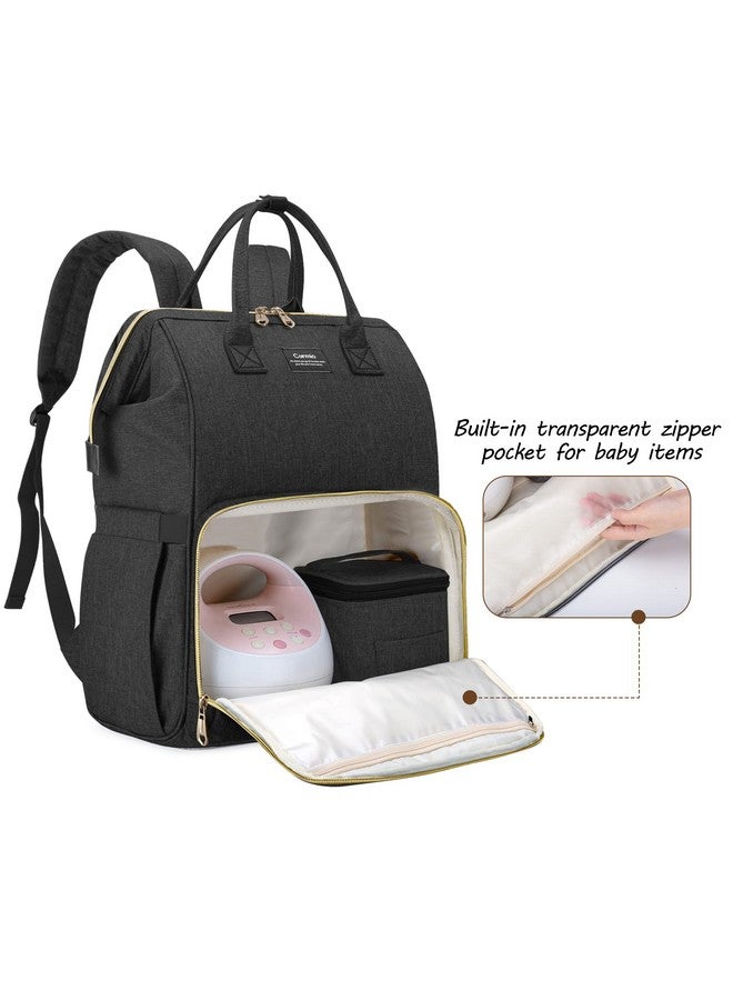 CURMIO Breast Pump Bag Backpack Compatible For Spectra S1 S2 Medela Pumping Tote With Compartment For Cooler Bag With Padded Laptop Sleeve For Working Moms Black - Image 4