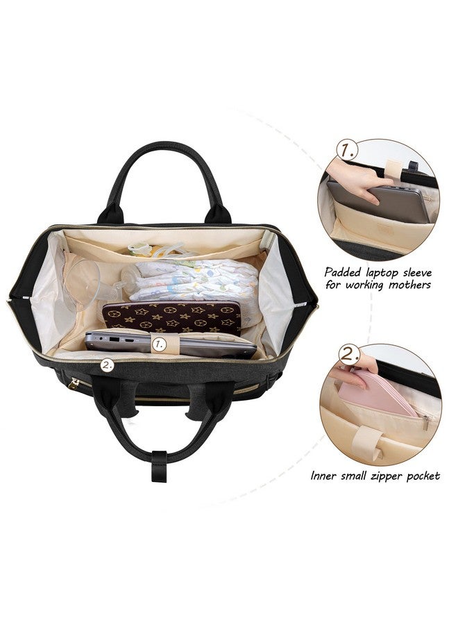 CURMIO Breast Pump Bag Backpack Compatible For Spectra S1 S2 Medela Pumping Tote With Compartment For Cooler Bag With Padded Laptop Sleeve For Working Moms Black - Image 5