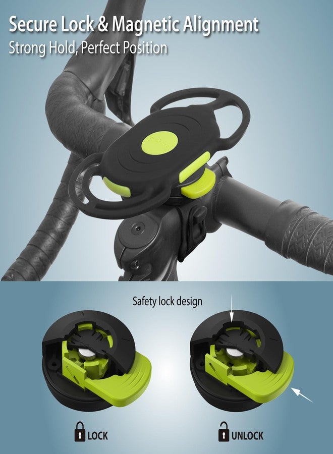 BONE Bike Tie Connect Kit 3 - Magnetic Stem Mount for Cell Phone, 360° Rotatable & Detachable Silicone Holder, Fits 4.7"-7.2" Phones, iPhone 16 15 & Android, for Road & Mountain Bike - Image 2
