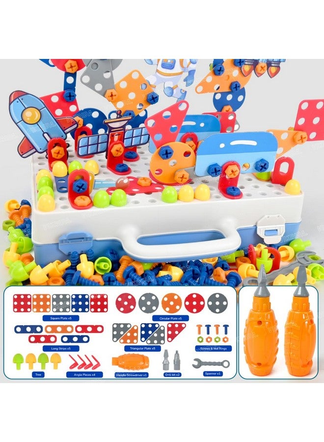 VikriDA Tool Set Creative Mosaic Puzzle Toy, DIY 3D Creativity Educational Kit Construction Toy Building Block Toys for Kids,multicolor - Image 2