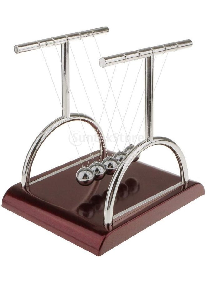 بندول كرات نيوتن المتوازنة 🧠 (10 سم) - ديكور مكتبي وعلمي - Image 1