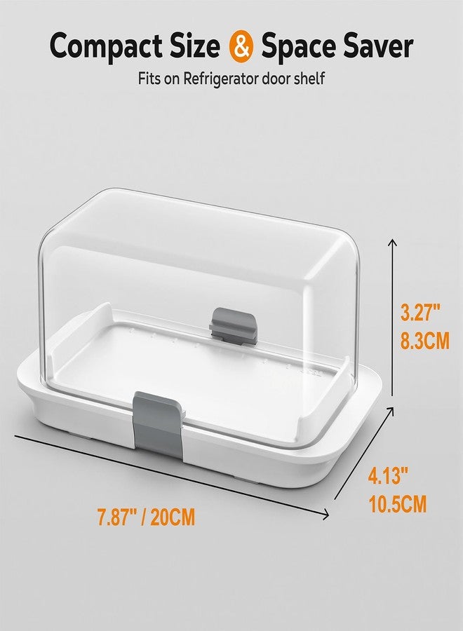 Pisol Large Butter Dish for 1 lb Canadian Butter, Airtight Butter Keeper with Lid Fit a Full Pound Block of Butter, Locking Butter Container for Countertop, Cat/Dog Proof, White - Image 5