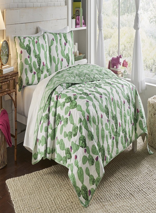 Vue - 17428BEDDTXLWHI 2 Piece Otto Collection Reversible Quilt Set, Twin/Twin XL, White - Image 1
