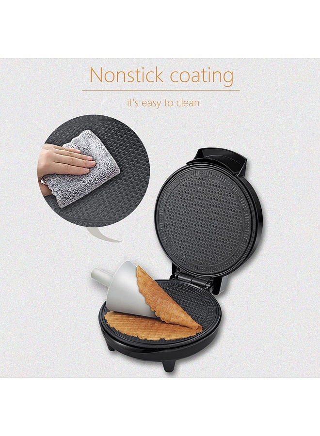 Electric Egg Roll Machine Waffle Cone Maker Ice-cone Maker, Homemade Ice Cream Cone Baking Iron Machine 1000W Non-stick Coating  - Image 5