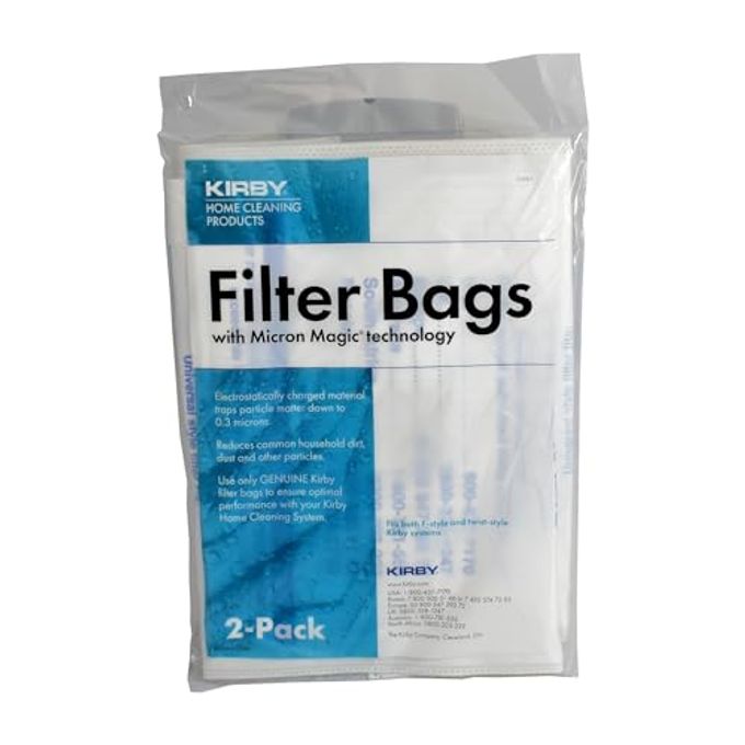 Kirby Micron Magic Hepa Filter Bags 2-Pack | Part #205811 | Universal Fit For F-Style & Twist-Style Models - Image 1