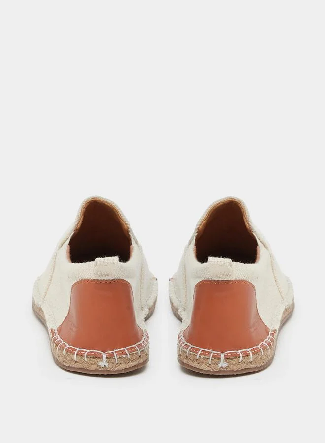 Styli Off White Canvas Slip-On Espadrille