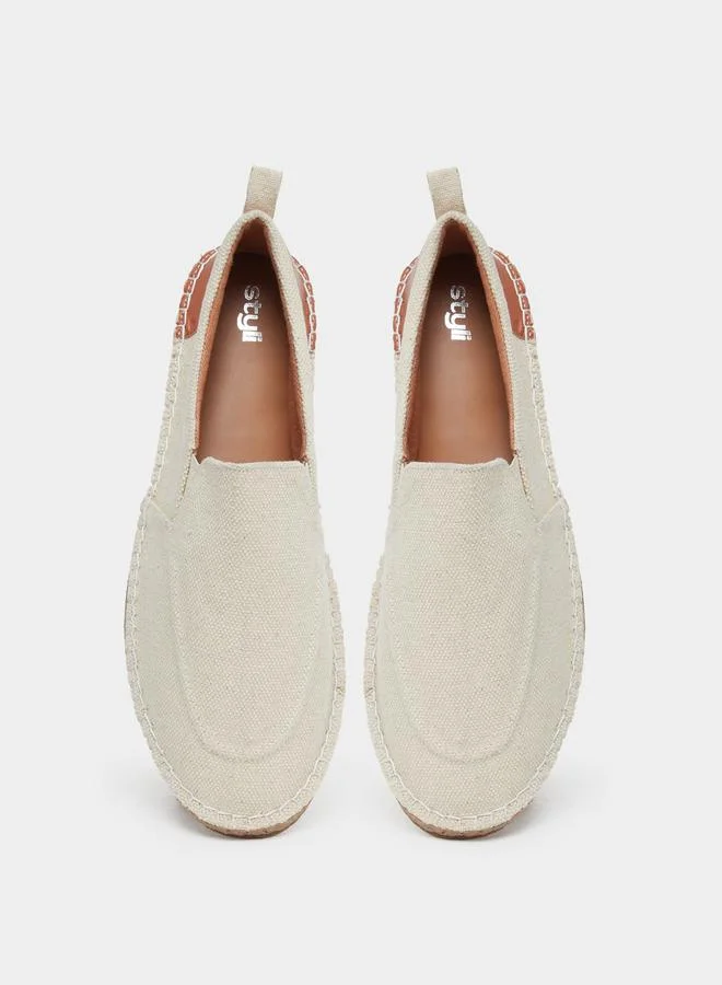 Styli Off White Canvas Slip-On Espadrille