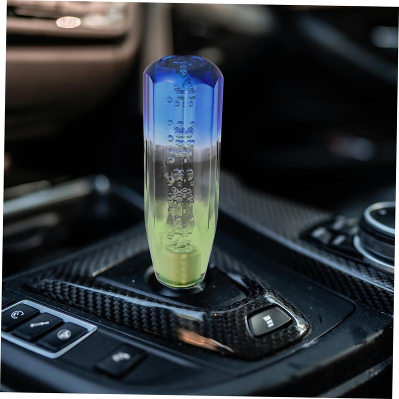 Universal Manual and Automatic Car Gear Shift Knob 150cm Octagonal Crystal Acrylic Blue White Green Car Gear Lever Stick Replacement Handle for Automotive Interior Accessories - Image 4