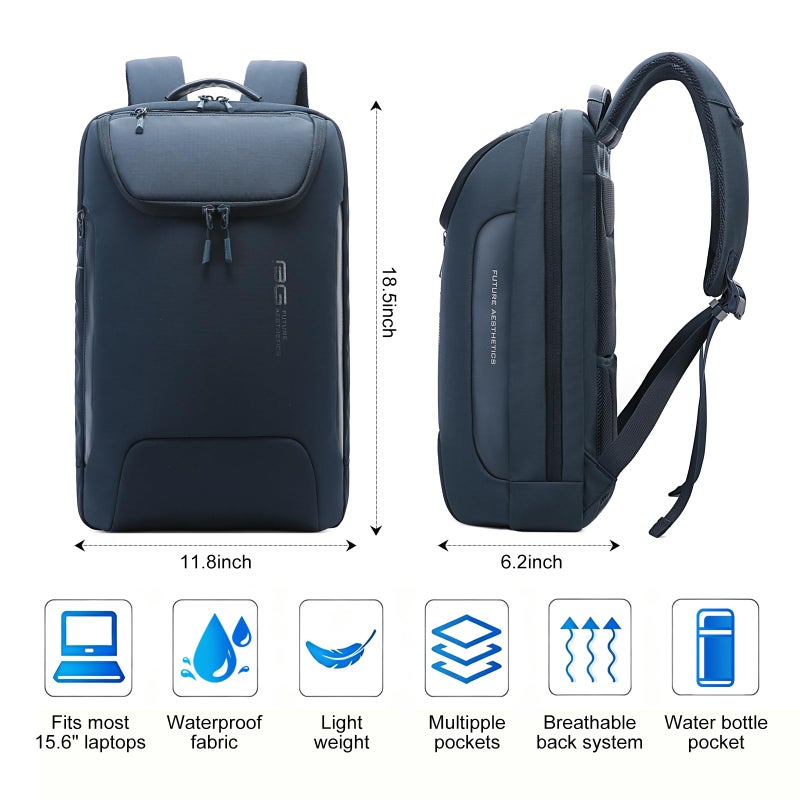 BANGE Ergonomic Anti-Theft Laptop Backpack for Men & Women, 15.6 Inch Business Travel Backpack, Waterproof Lightweight Durable Rucksack for Office, College, Outdoor - Image 3