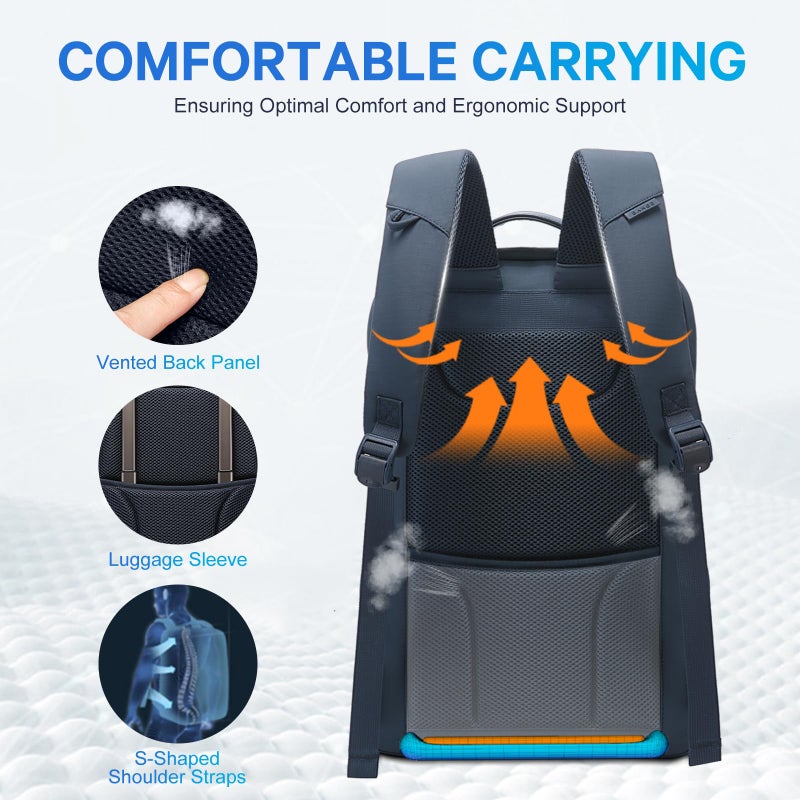 BANGE Ergonomic Anti-Theft Laptop Backpack for Men & Women, 15.6 Inch Business Travel Backpack, Waterproof Lightweight Durable Rucksack for Office, College, Outdoor - Image 5