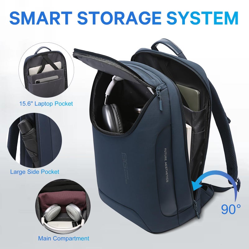 BANGE Ergonomic Anti-Theft Laptop Backpack for Men & Women, 15.6 Inch Business Travel Backpack, Waterproof Lightweight Durable Rucksack for Office, College, Outdoor - Image 4
