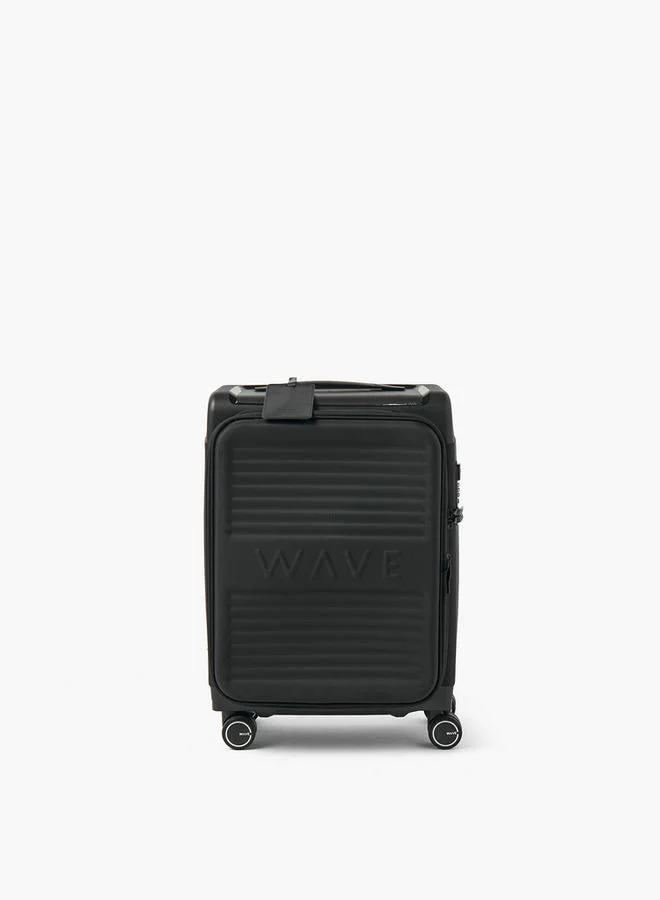 Wave Textured Softcase Luggage Trolley With Retractable Handle - 20 Inches Cabin Bag