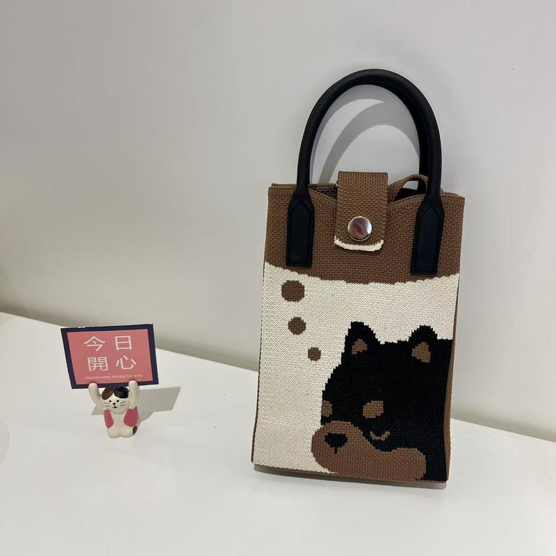 Kapibala Series Cartoon Phone Knitted Bag Personalized All-Match Handbag Gift Bag High-End Messenger Bag - Image 4