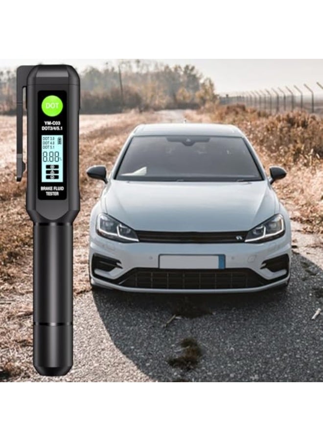 Brake Fluid Liquid Tester Pen | Auto Brake Diagnostic Checker Tool,Digital Display Buzzer Alarm Precise Detector for Automotive Road Trip Auto Truck Maintenance Vehicle Repair - Image 3