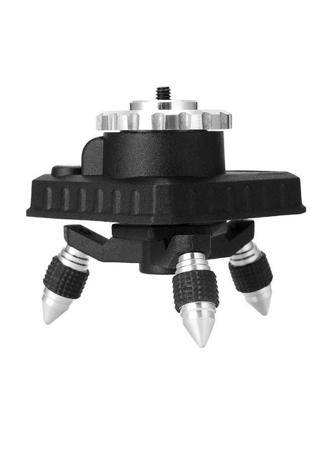 NIBEMINENT Rotatable Aluminum Alloy Bracket Base Fine Adjustment Tripod Stand For Laser Level Black/Silver 15x12x13cm  - Image 2