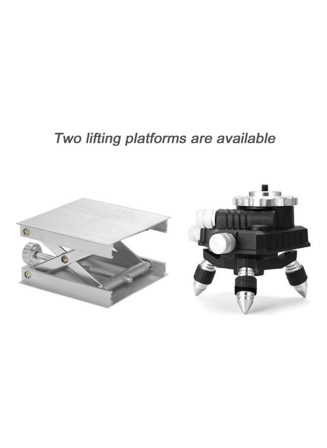 NIBEMINENT Rotatable Aluminum Alloy Bracket Base Fine Adjustment Tripod Stand For Laser Level Black/Silver 15x12x13cm  - Image 4