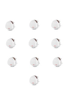 GOLD MEDAL Goldmedal Polycarbonate 16A Fusion 3 Pin Plug Topss White Pack of 10  - Image 1