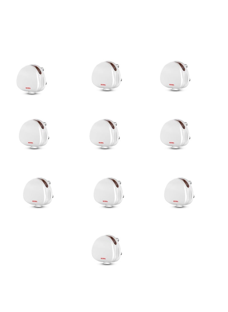 GOLD MEDAL - Goldmedal Polycarbonate 16A Fusion 3 Pin Plug Topss White Pack of 10 - Image 1