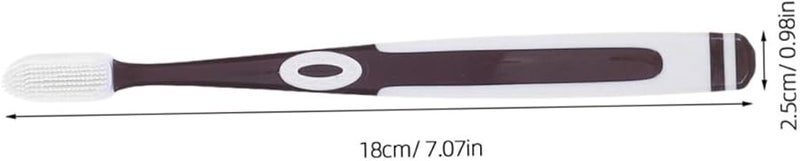 8 قطع فرشاة أسنان سيليكون ناعمة الشعيرات للبالغين، للعناية بالأسنان الحساسة واللثة، حزمة عائلية محمولة للسفر - Image 3