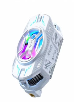 Black Shark FunCooler 4 Pro Phone Cooling Heatsink Fan Type C RGB Better Gaming Fun Phone BlackShark Fun Cooler for ios iphones Android - White
