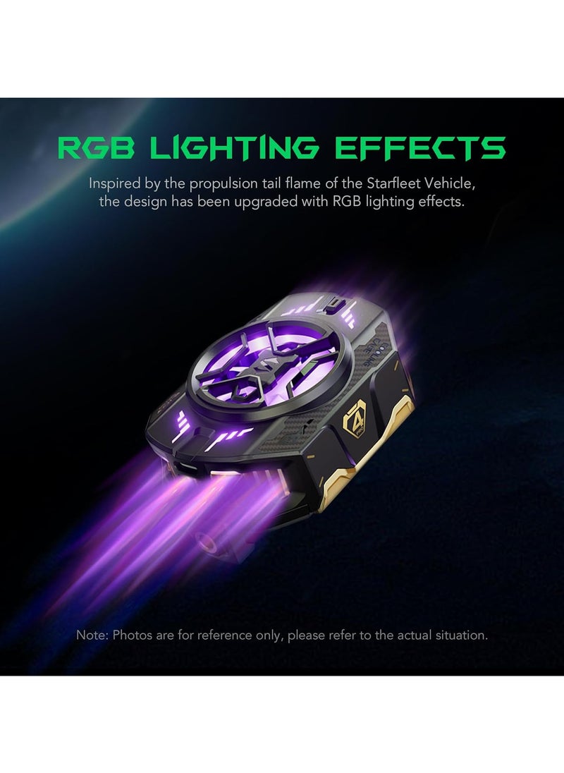 بلاك شارك - Black Shark FunCooler 4 Pro Phone Cooling Heatsink Fan Type C RGB Better Gaming Fun Phone BlackShark Fun Cooler for ios iphones Android - White - Image 1