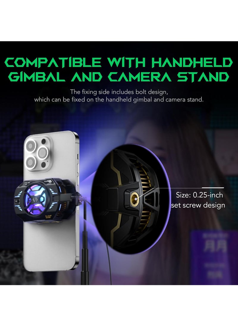 بلاك شارك - Black Shark FunCooler 4 Pro Phone Cooling Heatsink Fan Type C RGB Better Gaming Fun Phone BlackShark Fun Cooler for ios iphones Android - White - Image 1