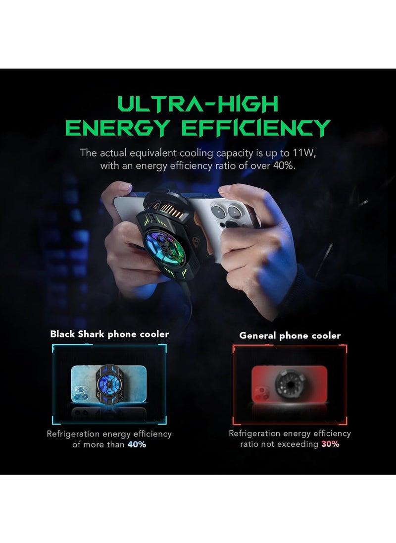 بلاك شارك - Black Shark FunCooler 4 Pro Phone Cooling Heatsink Fan Type C RGB Better Gaming Fun Phone BlackShark Fun Cooler for ios iphones Android - White - Image 1