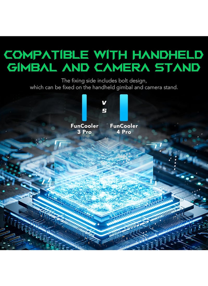 بلاك شارك - Black Shark FunCooler 4 Pro Phone Cooling Heatsink Fan Type C RGB Better Gaming Fun Phone BlackShark Fun Cooler for ios iphones Android - White - Image 1