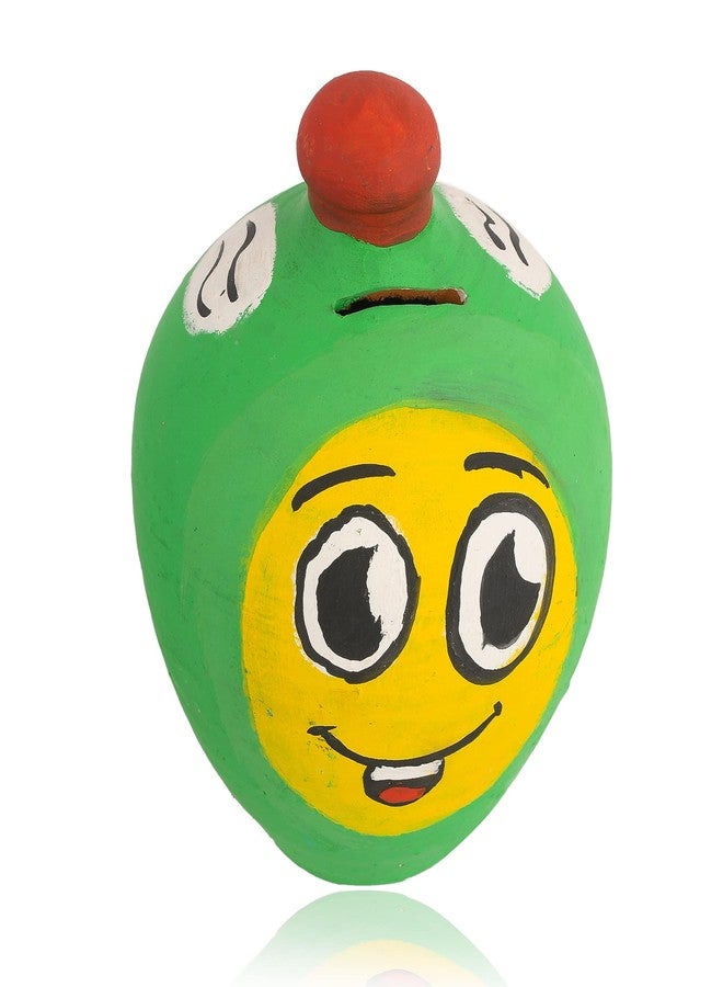 Onlinch Handmade Clay Piggy Bank for Kids | Traditional Gullak Coin Bank | Hand-Painted Terracotta Money Saving Pot | Eco-Friendly & Cute Design for Boys & Girls | Birthday Gift Idea (Design-19) - Image 4