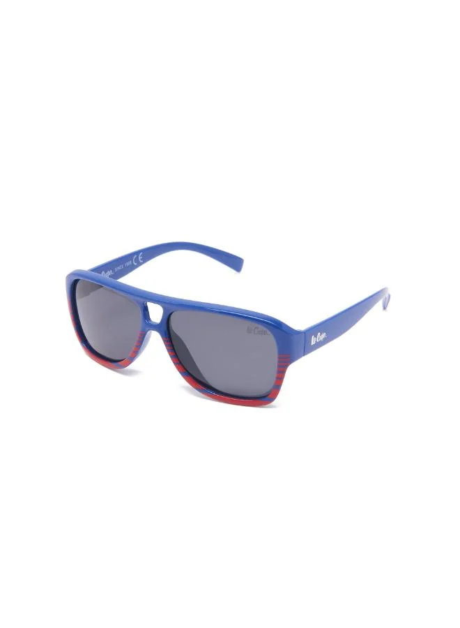 Lee Cooper Polarized Sunglasses Blue Frame Grey Mirror Lens 52mm  - LCK108C01