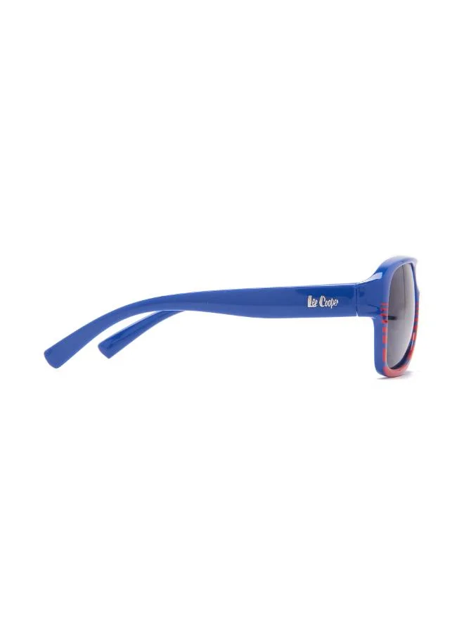 Lee Cooper Polarized Sunglasses Blue Frame Grey Mirror Lens 52mm  - LCK108C01