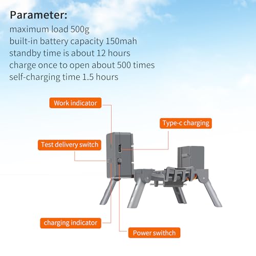 Hanatora Payload Airdrop Release Drop Device for DJI Air 3S,Air 3 Drone,Clip Delivery Transport Dropper,Wedding Fishing Bait Search & Rescue Kit Accessories - Image 3