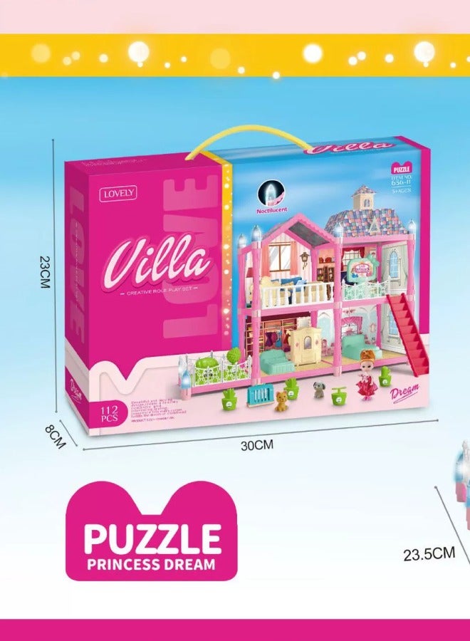 Twilen Villa Creative Role Play Set - Puzzle Princess Dream 112 Pieces - Image 2
