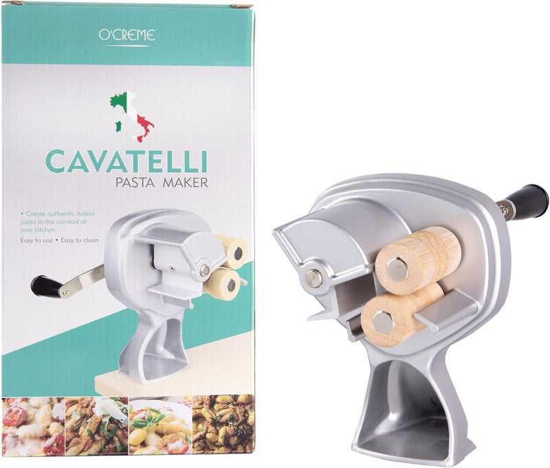 O'Creme Cavatelli Pasta Maker – Original Italian Pasta Roller Pasta Maker Machine – Non-Stick Coating Wooden Rollers Gnocchi Maker Pasta Attachment – Easy to Clean and Perfect Precision Cut - Image 1