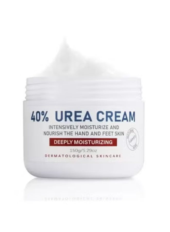40% Urea Cream for Cracked Feet & Hands 150g, Urea Cream for Dry Skin Moisturizer Cream, Callus Remover, Foot and Hand Cream Care Lotion Nourishes Repairs & Softens Skin Heels Repair Cream - Image 1