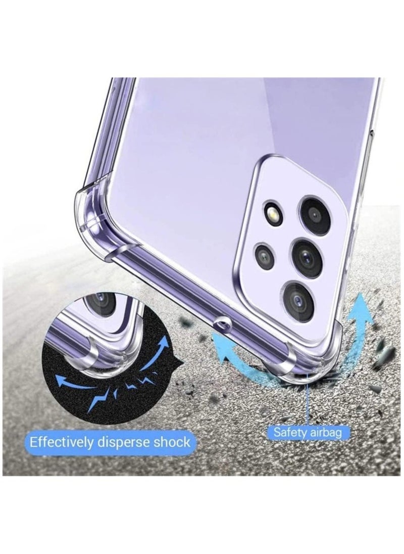 Raxoom Samsung Galaxy A73-5G Case Cover Protective Shock Absorption Bumper soft Transparent Case (Clear) - Image 5
