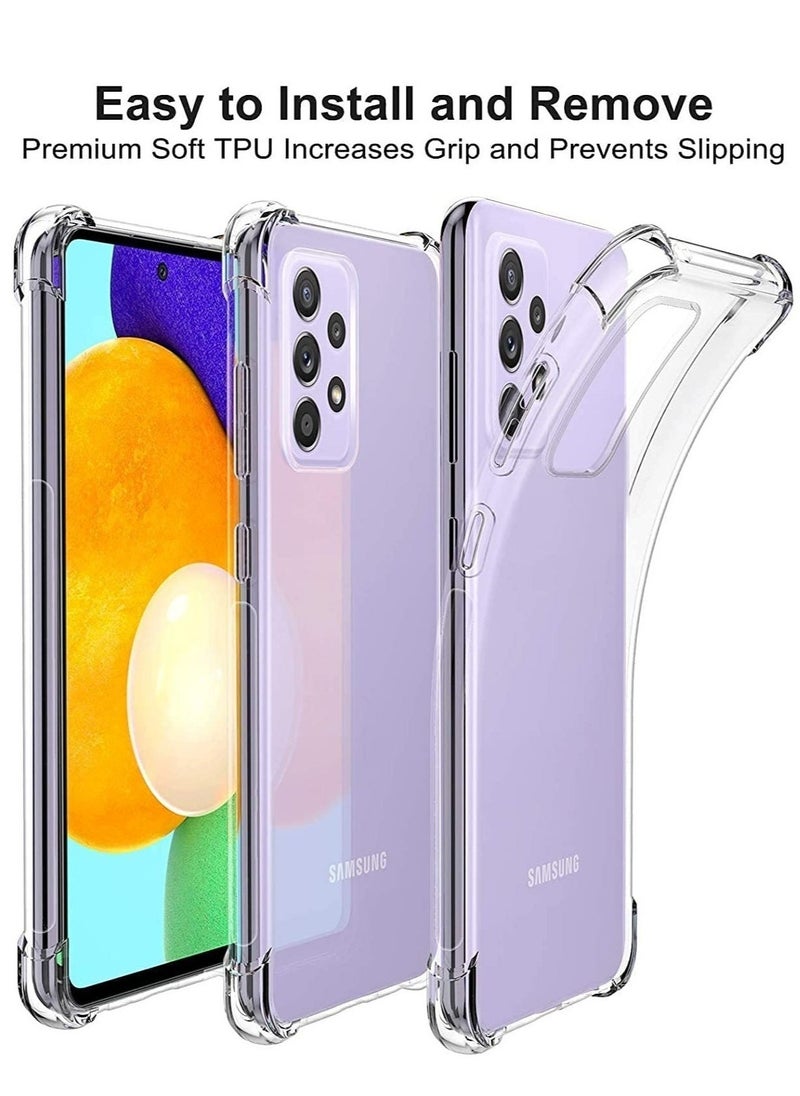 Raxoom Samsung Galaxy A73-5G Case Cover Protective Shock Absorption Bumper soft Transparent Case (Clear) - Image 3