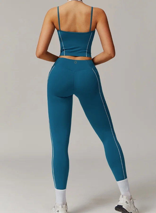 KAWN.YOGA Womens High Waist Contour Workout sport Leggings Yoga Pants Tummy Control Running Pants With Pockets