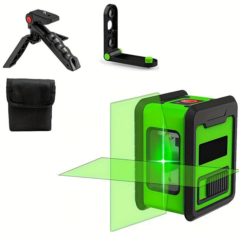 infrared level portable mini green light 2 lines cast line meter high precision strong light level water meter - Image 1