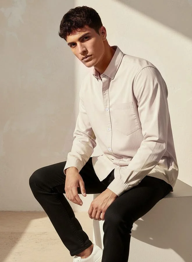 Lee Cooper Lee Cooper Men Regular Fit Collar Long Sleeves Shirt