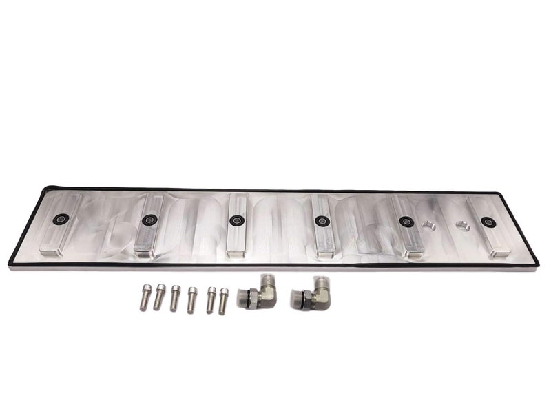 DEF Billet Aluminum Tappet Cover Kit Replacement for 1989-2002 Cummins Diesel 5.9L 12v 24v Dual Port Ram VE44 P7100 Pumps (Silver) - Image 1