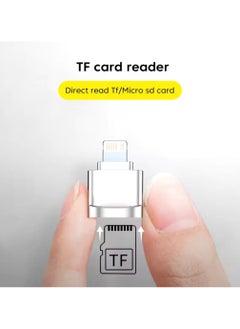 Apple House External Memory Card Reader Adapter Micro TF SD Connector Memory Card Adapter for Apple iPhone iPad Apple MacBook Pro iOS13 System from OTG to Micro High Speed ​​Converter with Memory Card Slot  - Image 4