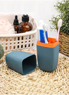 joyzzz Travel Toothbrush Cup Case, 3 in 1 Portable Business Travel Toothbrush Case,Suitable for Traveling, Camping, Business Trip, Daily Use (Ocean Blue)  - Image 2