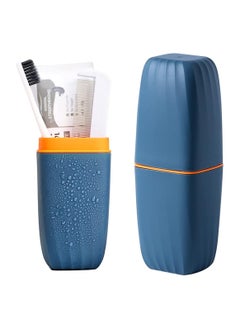 joyzzz Travel Toothbrush Cup Case, 3 in 1 Portable Business Travel Toothbrush Case,Suitable for Traveling, Camping, Business Trip, Daily Use (Ocean Blue)  - Image 1