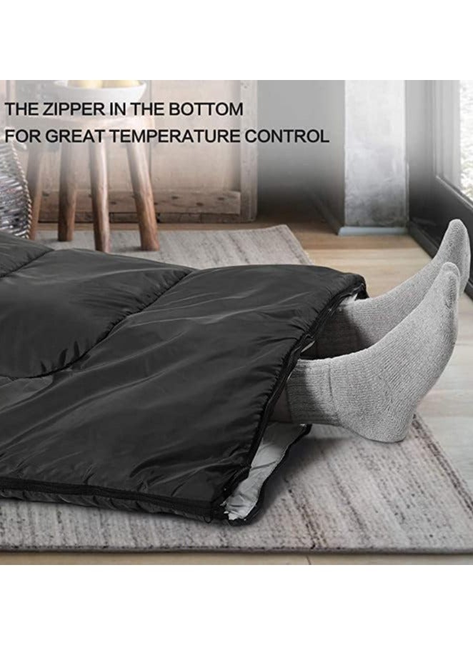 ارواق حقيبة نوم للتخييم للبالغين مع فتحات بسحاب أكياس نوم للشتاء والطقس البارد للأطفال حقيبة نوم للتخييم والمشي لمسافات طويلة والسفر في الهواء الطلق خفيفة الوزن ومقاومة للماء وقابلة للربط - Image 3