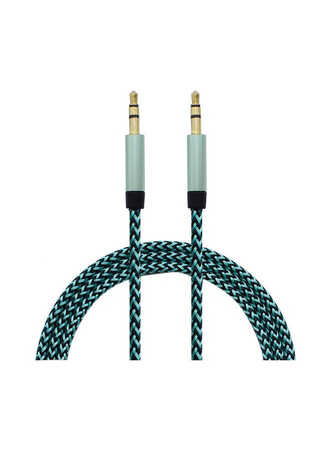 NIBEMINENT 3.5MM Jack Male To Car Aux Auxiliary Cord Stereo Audio Cable For Phone iPod Blue/Black  - Image 1