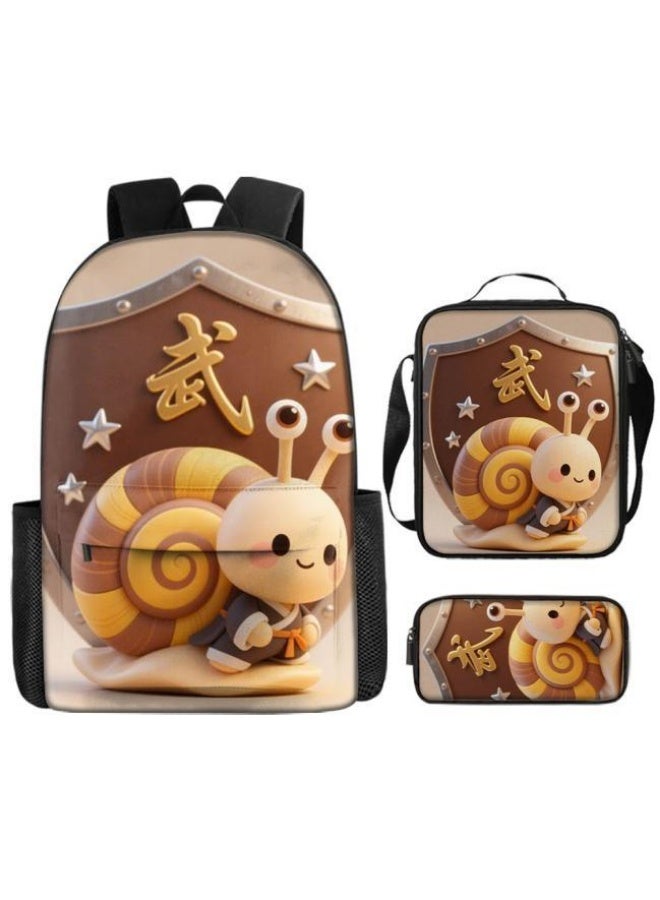Bright Li Fire Unlock the new fashion of childish fun! Three-piece set of bags, cartoon elements for children and teenagers (students, children, friends' outings, mountain climbing, schooling, etc. can be used) - 34  - Image 2