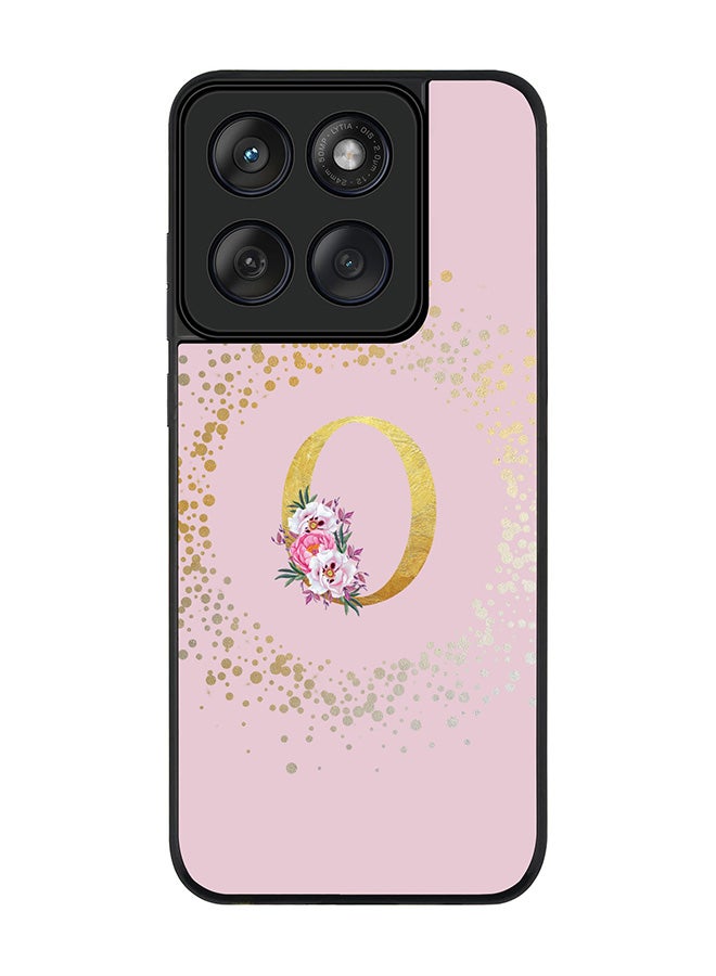 Stylizedd For Motorola MOTO Edge 60 Fusion/ Edge 60 Case,Slim fit Camera Protection, Shockproof Thin Phone cover  - Custom Monogram Floral - O  (Pink ) - Image 1