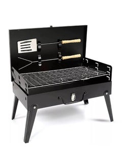 Foldable Charcoal BBQ Barbecue Camping Grill Travel Picnic Outdoor with Spatula