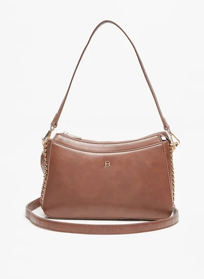 Flora Bella By Shoexpress Women's Solid Shoulder Bag with Zip Closure